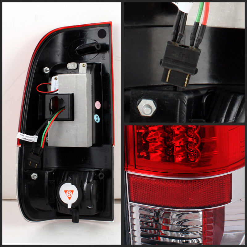 Spyder Ford F150 Styleside 97-03/F250 Version 2 LED Tail Lights Red Clear ALT-YD-FF15097-LED-G2-RC SPYDER
