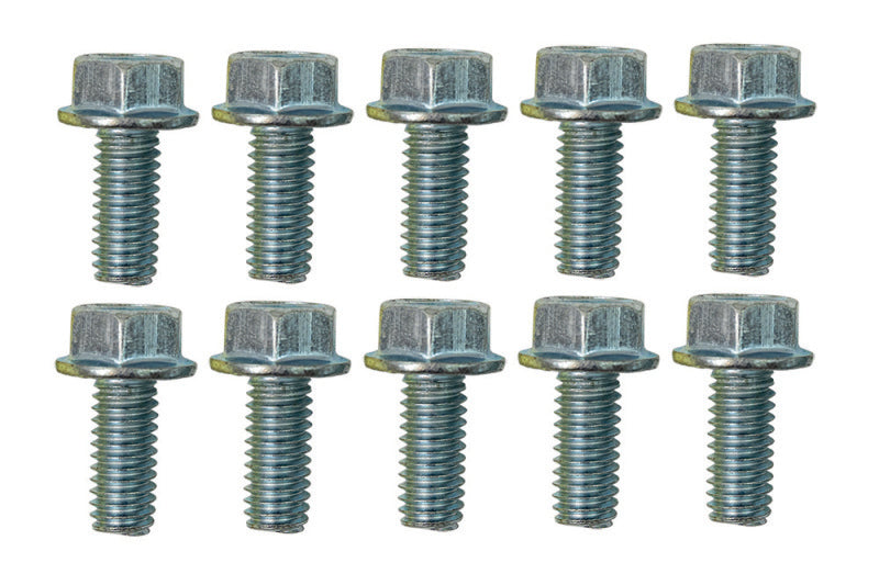 Moroso 5/16in-18 x .750in Serrated Zinc Flange Bolt  - 10 Pack