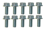 Moroso 5/16in-18 x .750in Serrated Zinc Flange Bolt  - 10 Pack