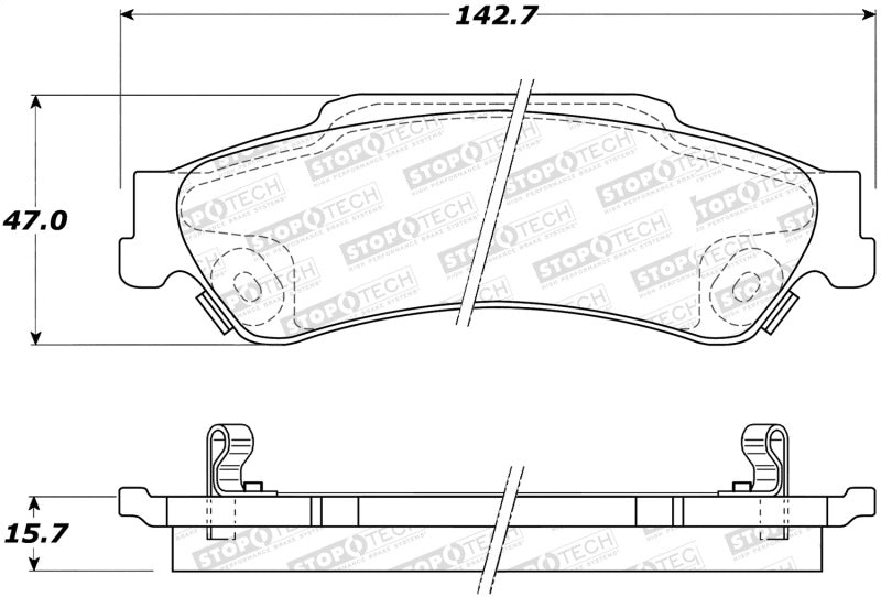 StopTech Street Disc Brake Pads - 305.07290 Stoptech