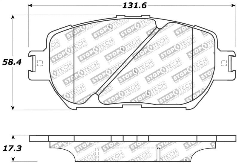 StopTech Performance 06 Lexus GS / 09-10 IS Front Brake Pads Stoptech