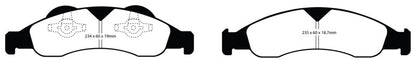 EBC YellowStuff Front Brake Pads - DP41803R EBC