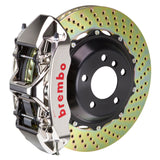 Brembo 05-11 SLK55 AMG (R171) Front GTR BBK 6 Piston Billet380x32 2pc Rotor Drilled- Nickel Plated