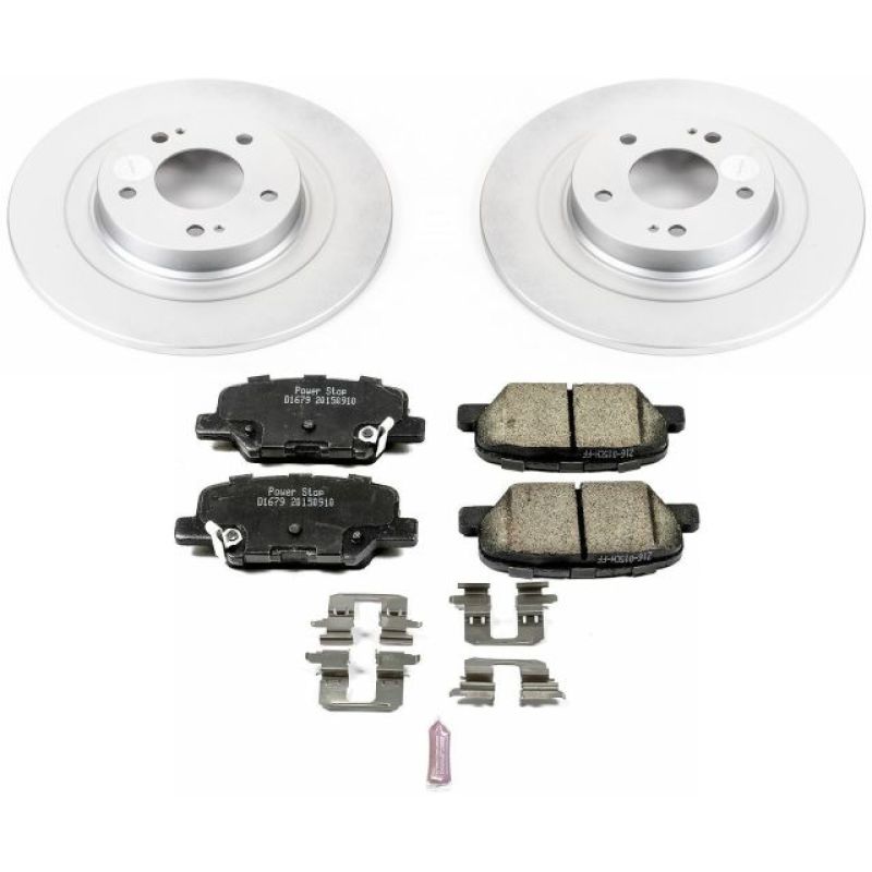 Power Stop 14-18 Mitsubishi Outlander Rear Z17 Evolution Geomet Coated Brake Kit PowerStop