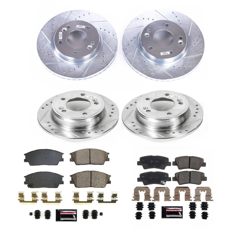 Power Stop 20-22 Hyundai Venue Front & Rear Z23 Evolution Brake Kit PowerStop