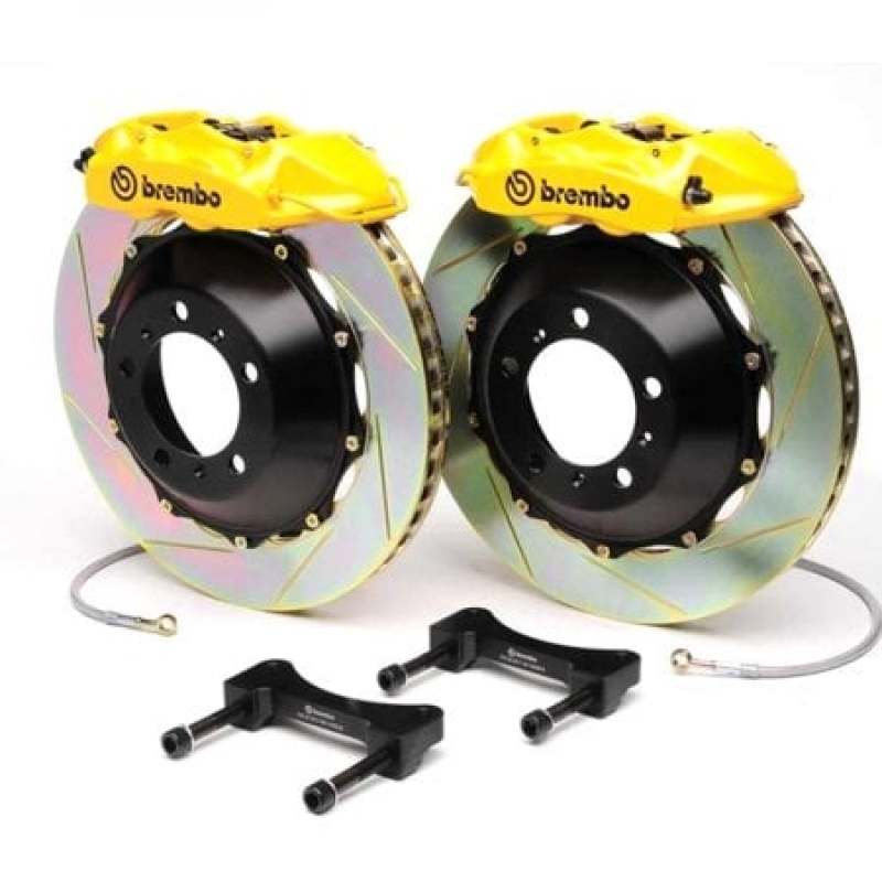 Brembo 05-06 GT Front GT BBK 6 Piston Cast 390x35 2pc Rotor Slotted Type-5- Fluo. Yellow Brembo