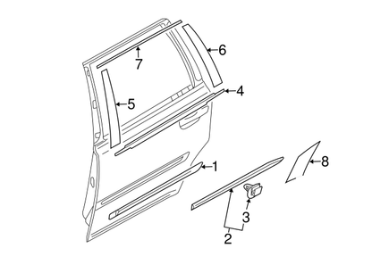 OEM VOLVO 03-14 XC90 Front Door-Lower Molding Clip (30784514) X1