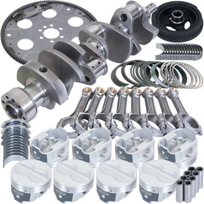 Eagle Chevy 350 1Pc 3.750in Crank 5.700in I-Beam Rod 4.060in Pistons 153 Tooth FP Balanced Assembly