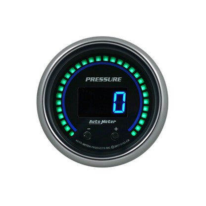 Autometer 52.4mm Black Switchable 0-1600 PSI/0-110 BAR Fluid Pressure Cobalt Elite Digital Gauge 6752-CB