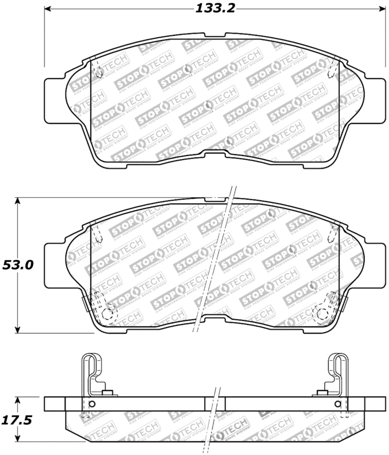 StopTech Premium Ceramic Brake Pads - 308.05620