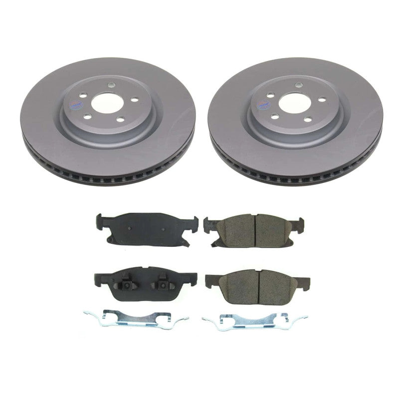 Power Stop 19-22 Ford Edge Front Z17 Coated Brake Kit PowerStop