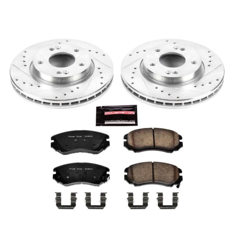 Power Stop 07-10 Hyundai Elantra Front Z23 Evolution Sport Brake Kit PowerStop