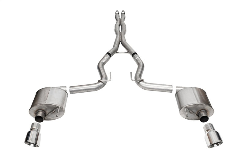 Corsa 2024 Ford MustangGT Sport Cat-Back Exhaust System 3.0in Dual Rear Exit w/4.5in Pro Series Tips CORSA Performance