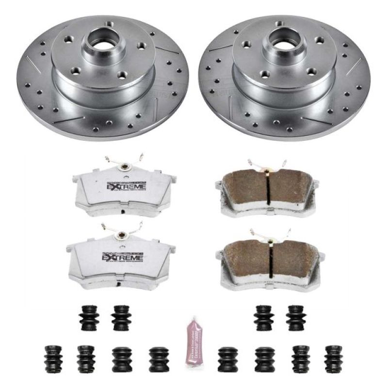 Power Stop 94-99 Volkswagen Golf Rear Z26 Street Warrior Brake Kit PowerStop