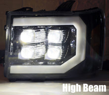 Load image into Gallery viewer, AlphaRex 07-13 GMC Sierra NOVA-Series LED Projector Headlights Jet Black - 880608