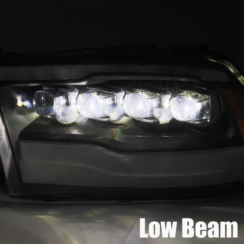 Alpharex 09-18 Ram Truck NOVA-Series LED Projector Headlights Alpha-Black - 880541