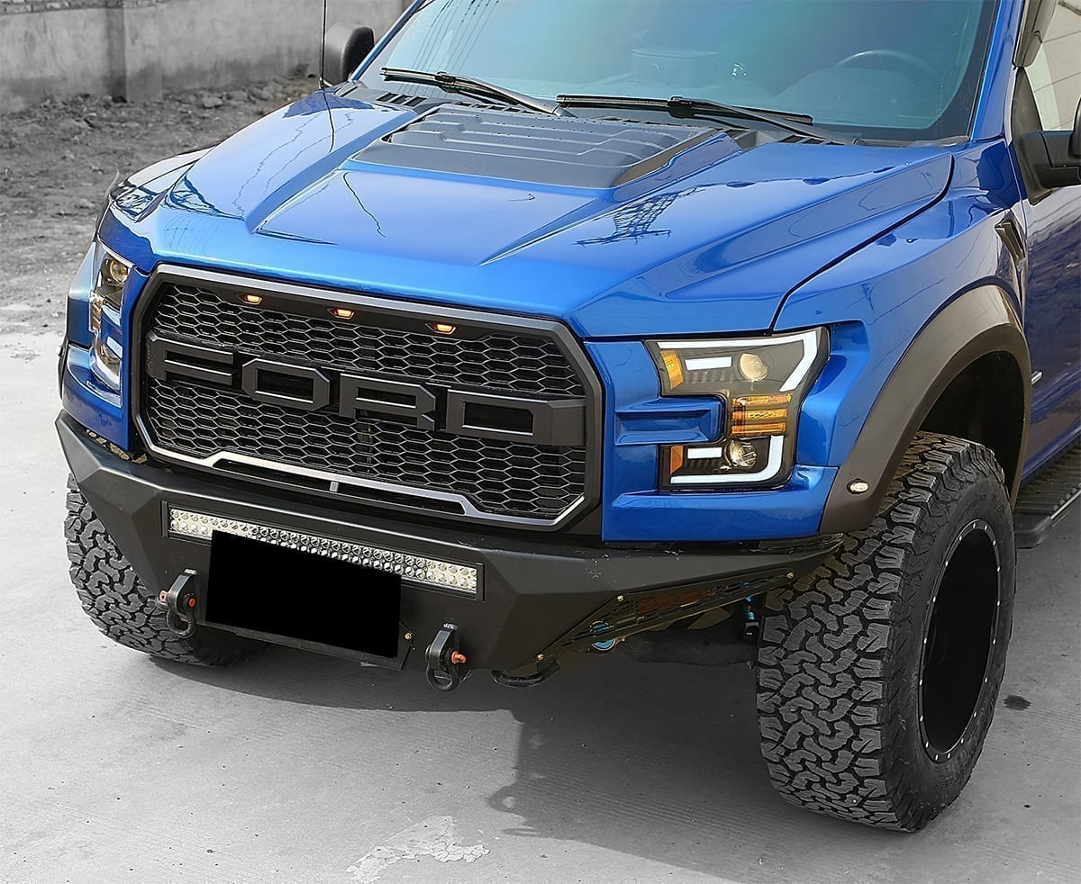 AlphaRex 15-17 Ford F150 / 17-20 Ford F150 Raptor LUXX-Series LED Projector Headlights Black - 880167 AlphaRex