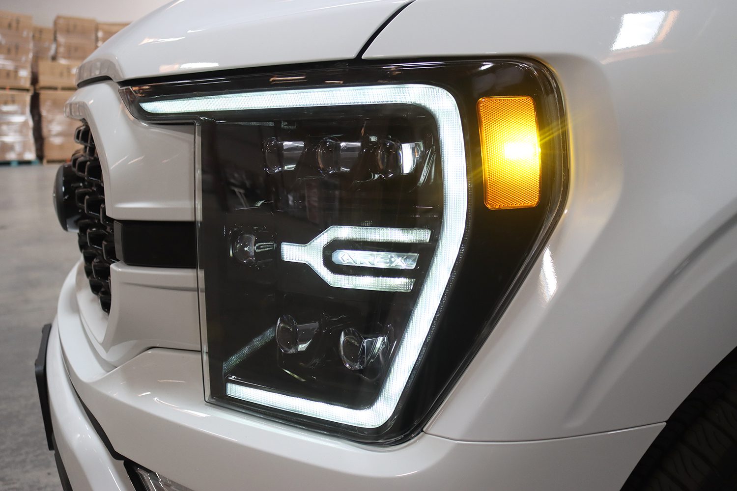 AlphaRex 21-23 Ford F150 / 21-23 Ford F150 Raptor NOVA-Series LED Projector Headlights Alpha-Black - 880138 AlphaRex