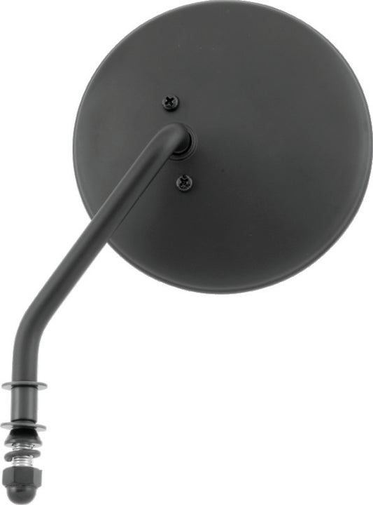 Bikers Choice Black 4 Inch Round Mirror Short Left Universal - 482775