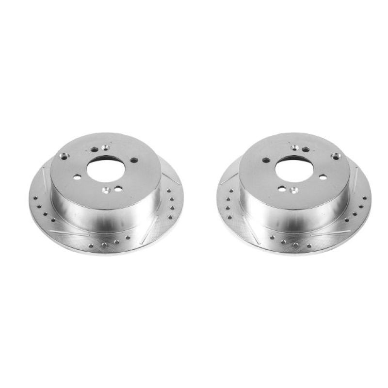 Power Stop 06-08 Hyundai Accent Rear Evolution Drilled & Slotted Rotors - Pair PowerStop