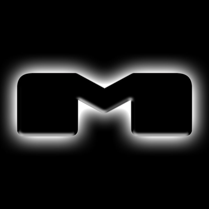 ORACLE Lighting Universal Illuminated LED Letter Badges - Matte Black Surface Finish - M ORACLE Lighting