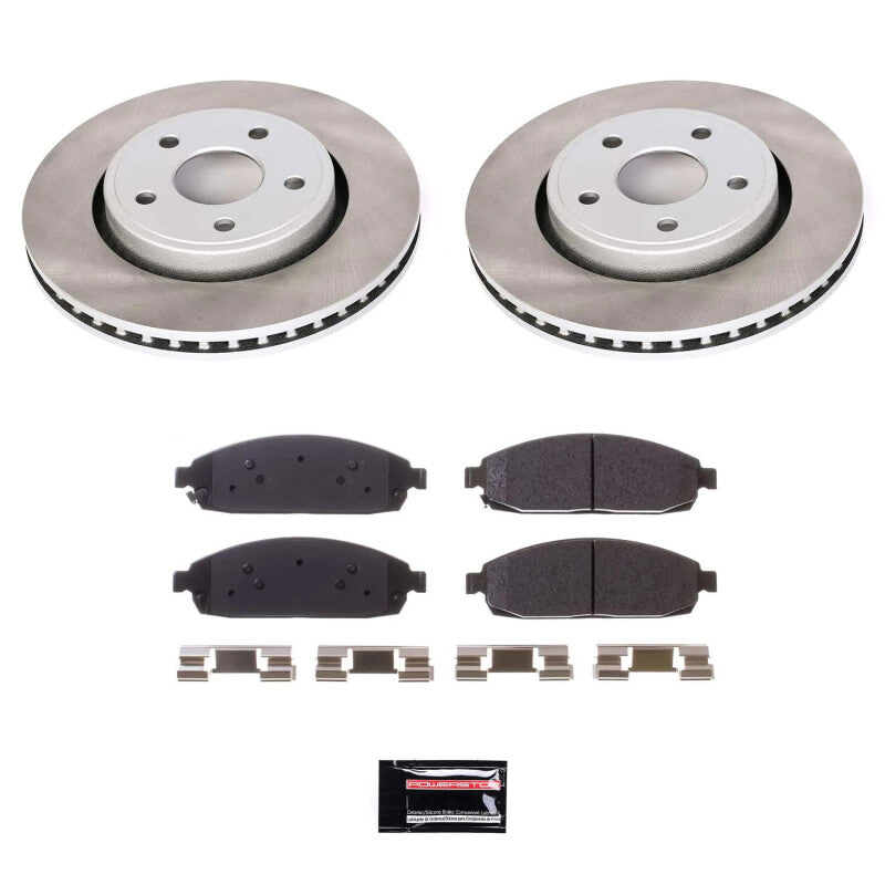 Power Stop 05-10 Jeep Grand Cherokee Front Semi-Coated Rotor Kit PowerStop