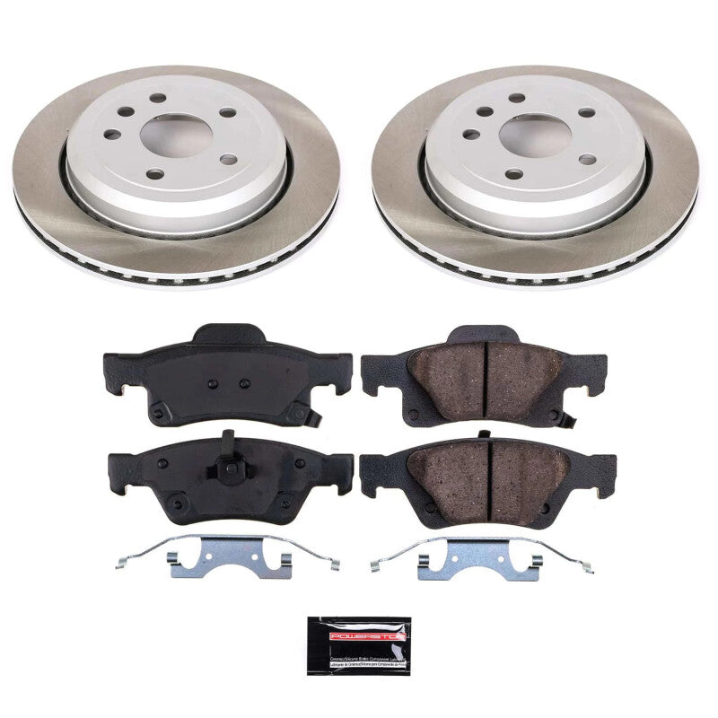 Power Stop 2022 Jeep Grand Cherokee WK Rear Semi-Coated Rotor Kit PowerStop