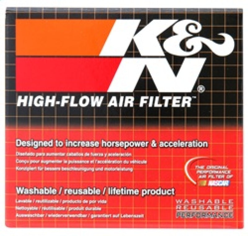 K&N Universal Round Tapered Chrome Filter 1.563in Flange ID x 3in Base OD x 2in Top OD x 3in H K&N Engineering