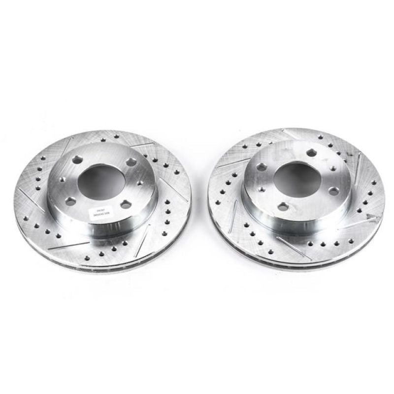 Power Stop 95-98 Nissan 200SX Front Evolution Drilled & Slotted Rotors - Pair PowerStop