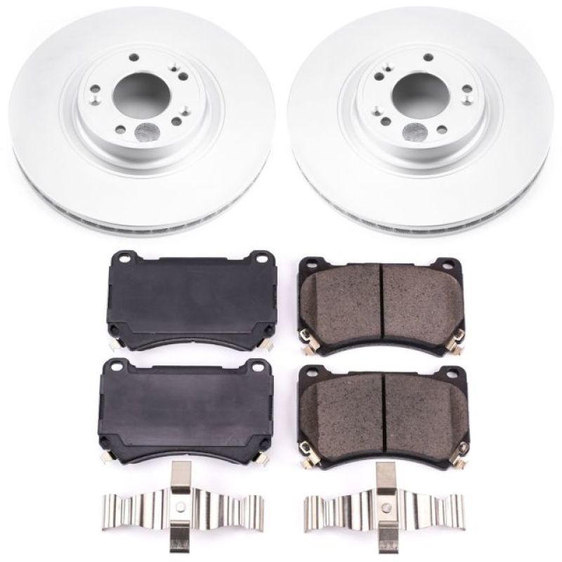 Power Stop 09-14 Hyundai Genesis Front Z17 Evolution Geomet Coated Brake Kit PowerStop
