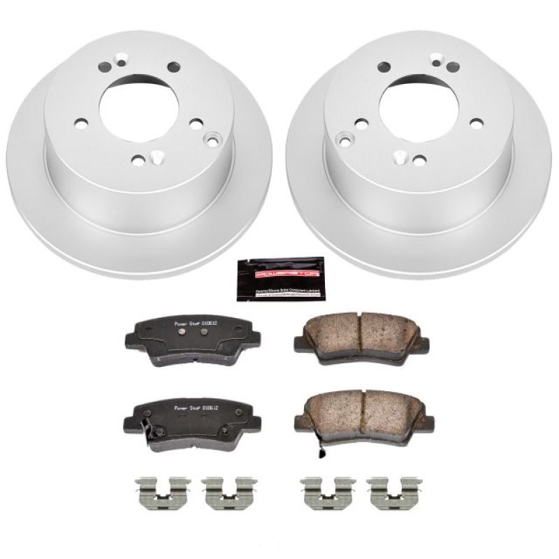 Power Stop 08-10 Hyundai Sonata Rear Z17 Evolution Geomet Coated Brake Kit PowerStop