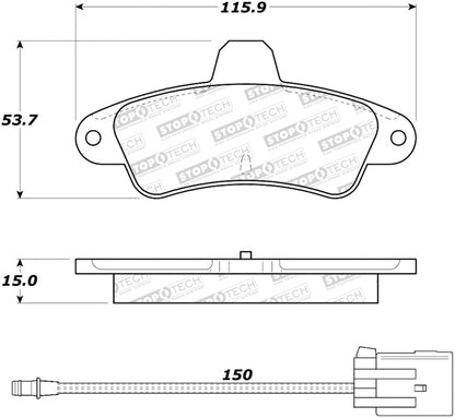 StopTech Premium Ceramic Brake Pads - 308.06610 Stoptech