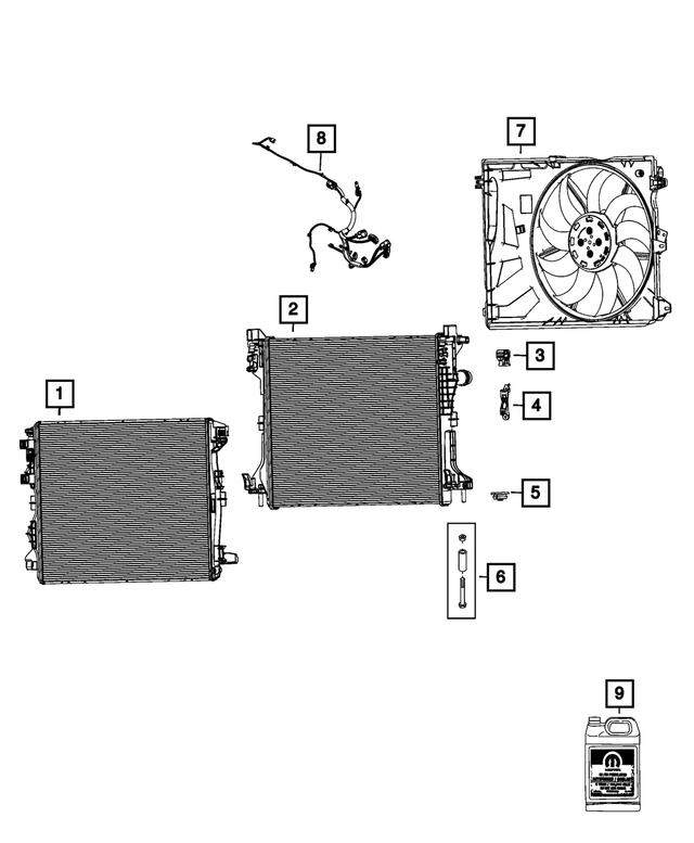 OEM Mopar Engine Coolant / Antifreeze (68163849AB) X1