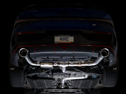 AWE 22-26 Hyundai Elantra N SwitchPath Cat-Back Exhaust - Chrome Silver Tips