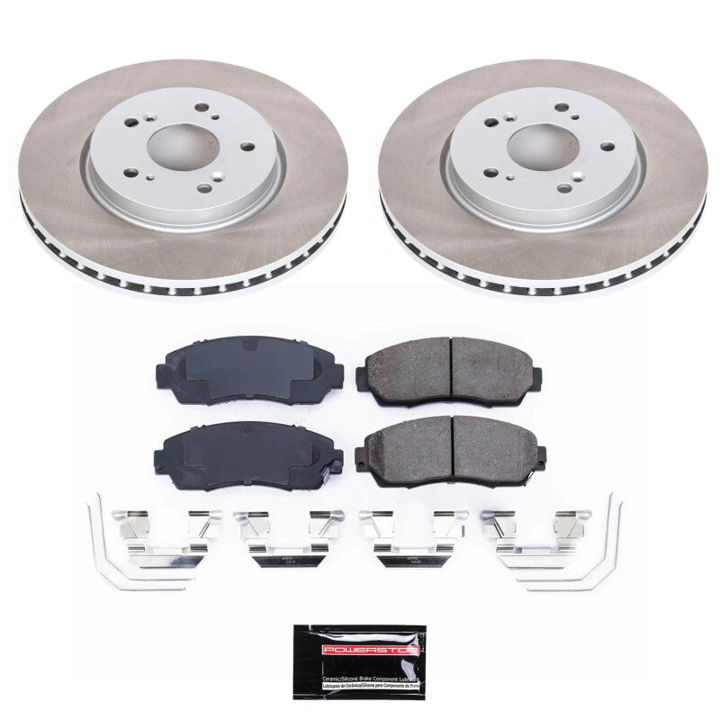 Power Stop 12-15 Honda Crosstour Front Semi-Coated Rotor Kit PowerStop