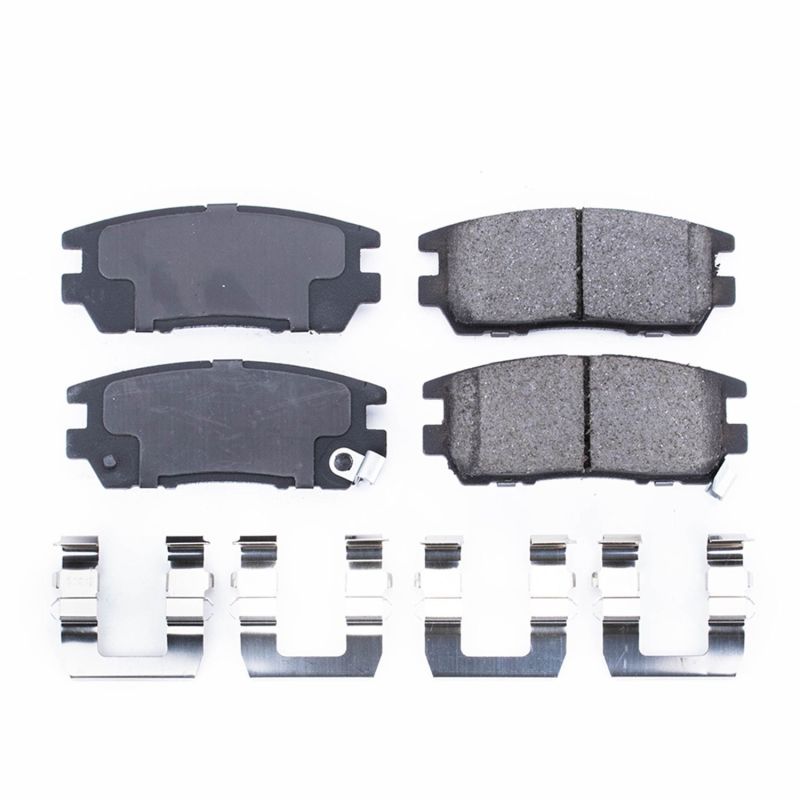 Power Stop 92-00 Mitsubishi Montero Rear Z17 Evolution Ceramic Brake Pads w/Hardware PowerStop