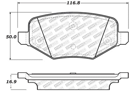 StopTech Street Disc Rear Brake Pads - 305.13770 Stoptech