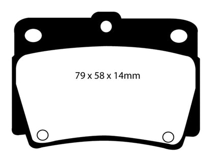 EBC YellowStuff Rear Brake Pads - DP41228R EBC