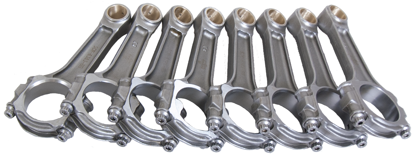 Eagle Chevrolet SB 6.000in SJ 6.000in 5140 Steel 3/8in Bolts I-Beam Connecting Rods - Set of 8