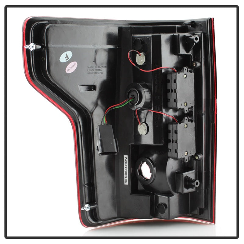Spyder Ford F150 2015-2017 Light Bar LED Tail Lights - Red Clear ALT-YD-FF15015-LBLED-RC SPYDER