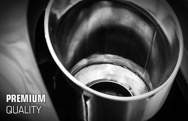 MagnaFlow Tip Black Coated  w/ Clamp Single Wall Round Outlet 4in Diameter 3in Inlet 12in Length Magnaflow