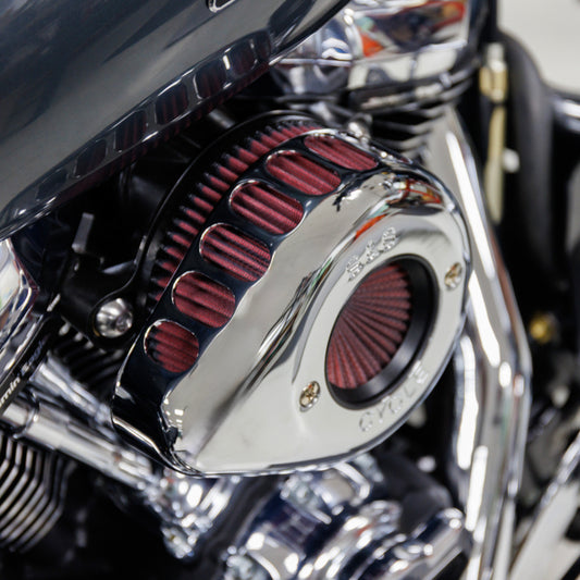 S&S Cycle M8 Gen 2 Stealth Air Cleaner Kit w/ 1in Filter Air Stinger 58/64/68mm TB w/ Ano Ring