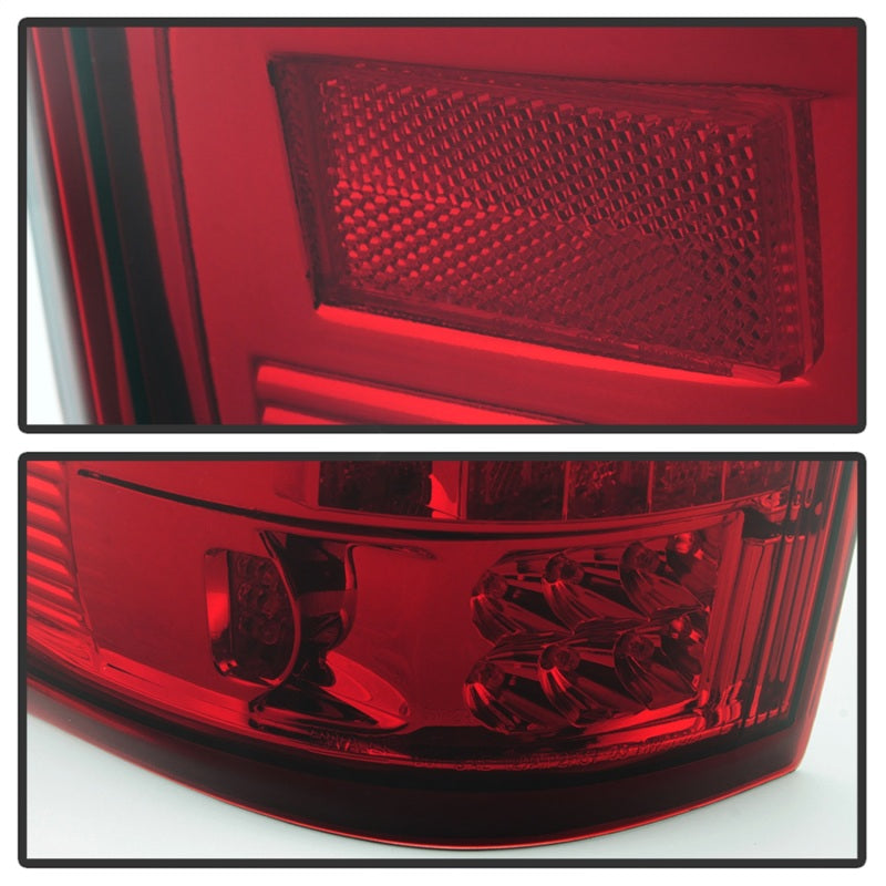 Xtune Ford F150 Styleside 04-08 LED Tail Lights Red Clear ALT-ON-FF15004-LED-RC SPYDER