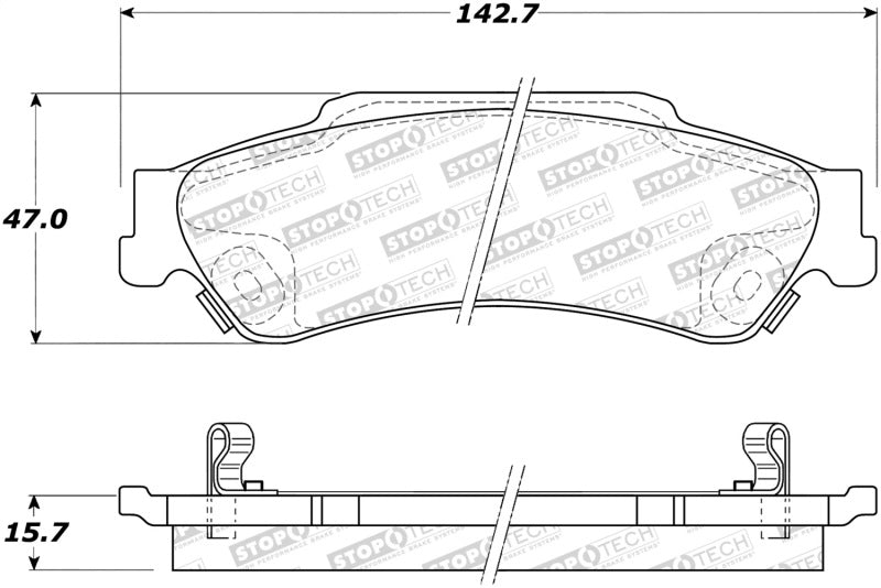 StopTech Premium Ceramic Brake Pads - 308.07290