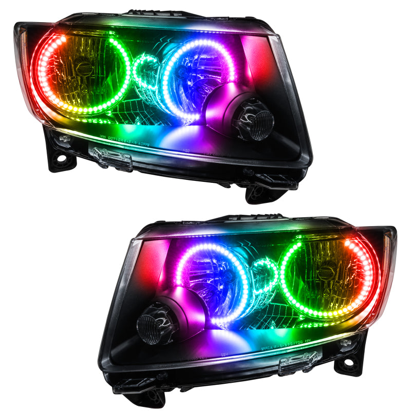 Oracle 11-13 Jeep Grand Cherokee SMD HL (Non-HID) - Chrome - ColorSHIFT w/ 2.0 Cntrl SEE WARRANTY