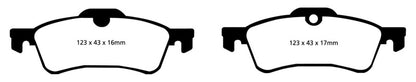 EBC RedStuff Rear Brake Pads - DP31389C EBC