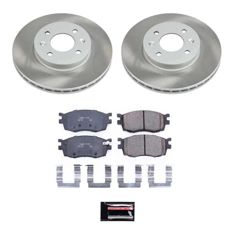 Power Stop 06-11 Kia Rio5 Front Semi-Coated Rotor Kit PowerStop