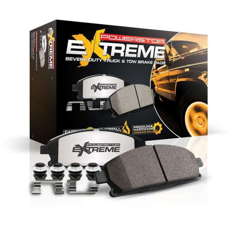 Power Stop 18-23 Ford F-53 Motorhome Chassis Front Z36 Truck & Tow Brake Pad w/Hardware PowerStop