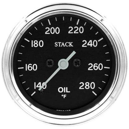 Autometer Stack 52mm 140-280 Deg F 1/8in NPTF Male Pro Stepper Motor Oil Temp Gauge - Classic ST3310C