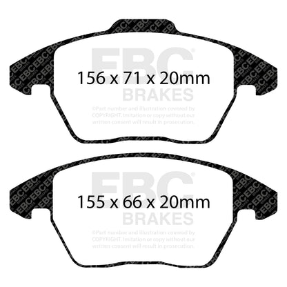 EBC Redstuff 3000 Series front brake pads DP31517C